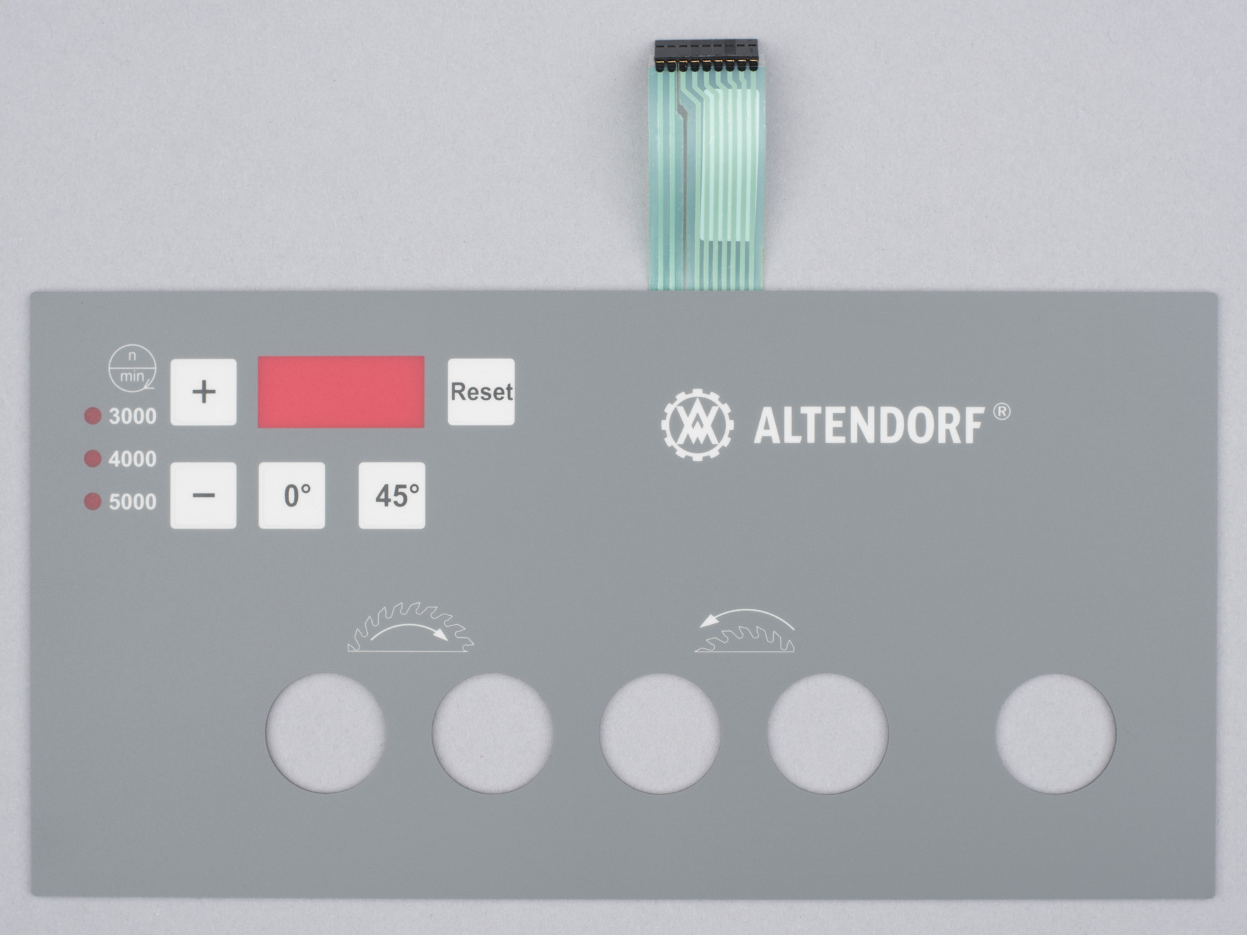 Folientastatur mit Aluminiumplatte WA80X