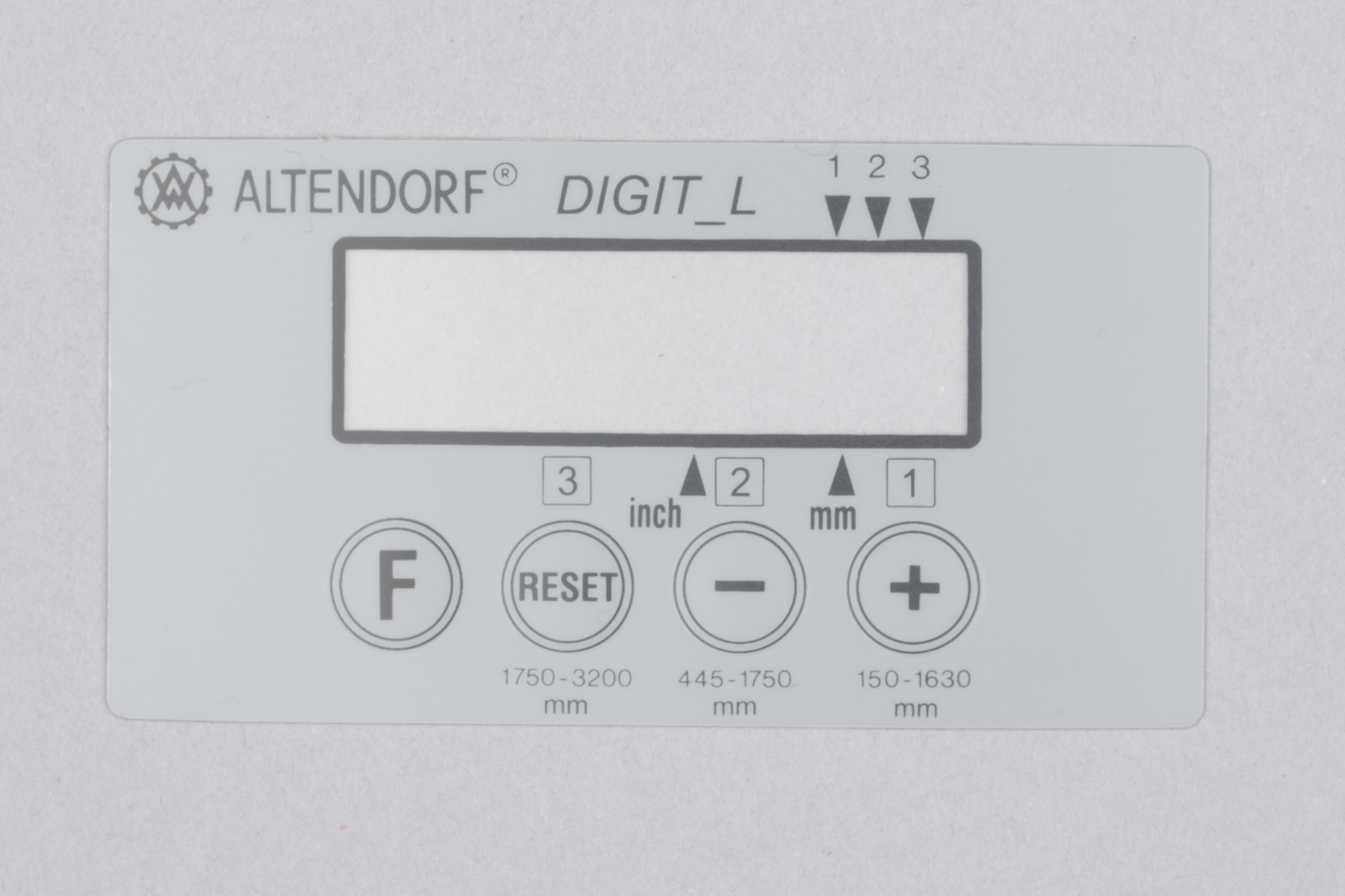 Folie für Digitalanzeige am Winkelanschlag