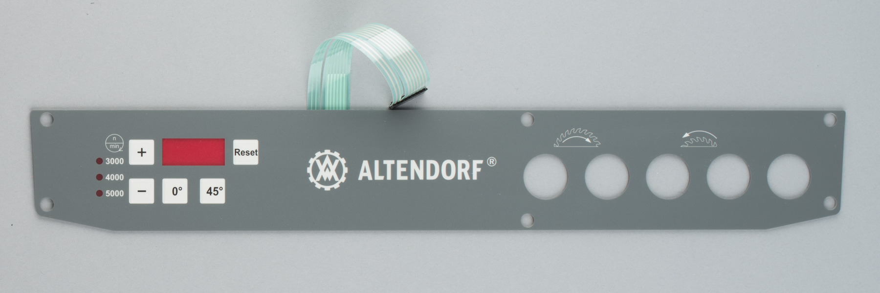 Folientastatur mit Aluminiumplatte WA80TE