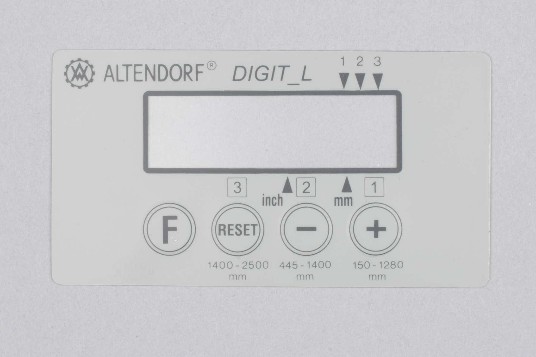 Folie für Digitalanzeige am Winkelanschlag