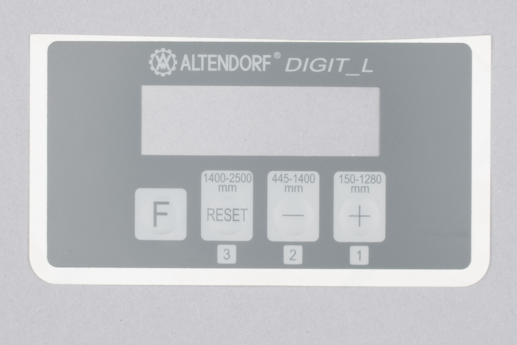 Folie für Digitalanzeige am Winkelanschlag